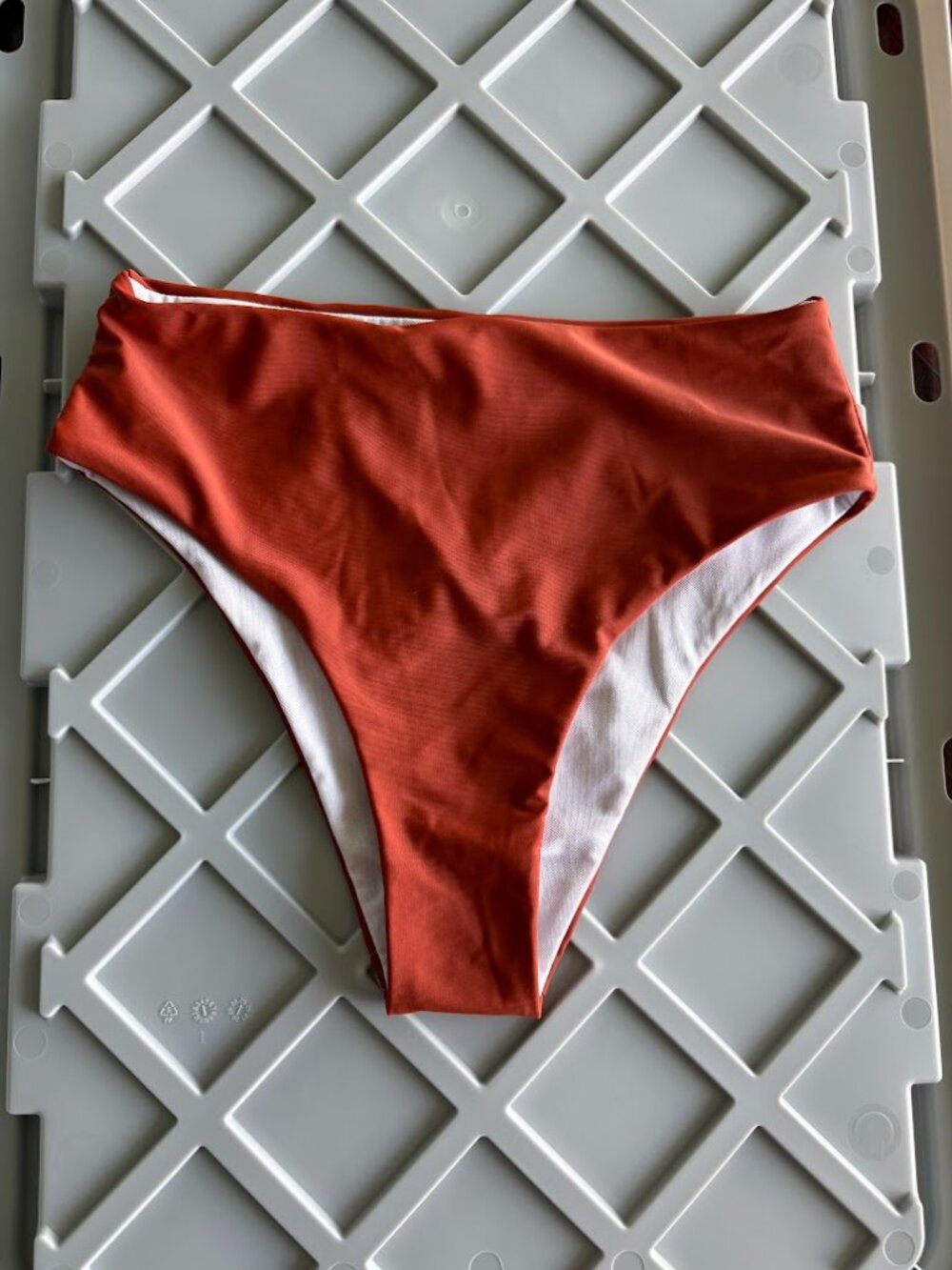 Rust Orange High-Waisted Bikini Bottoms Size XS